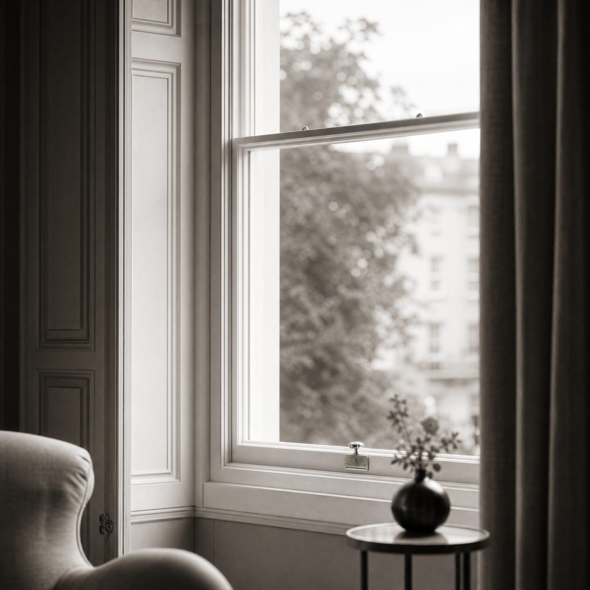 Fully restored sash window